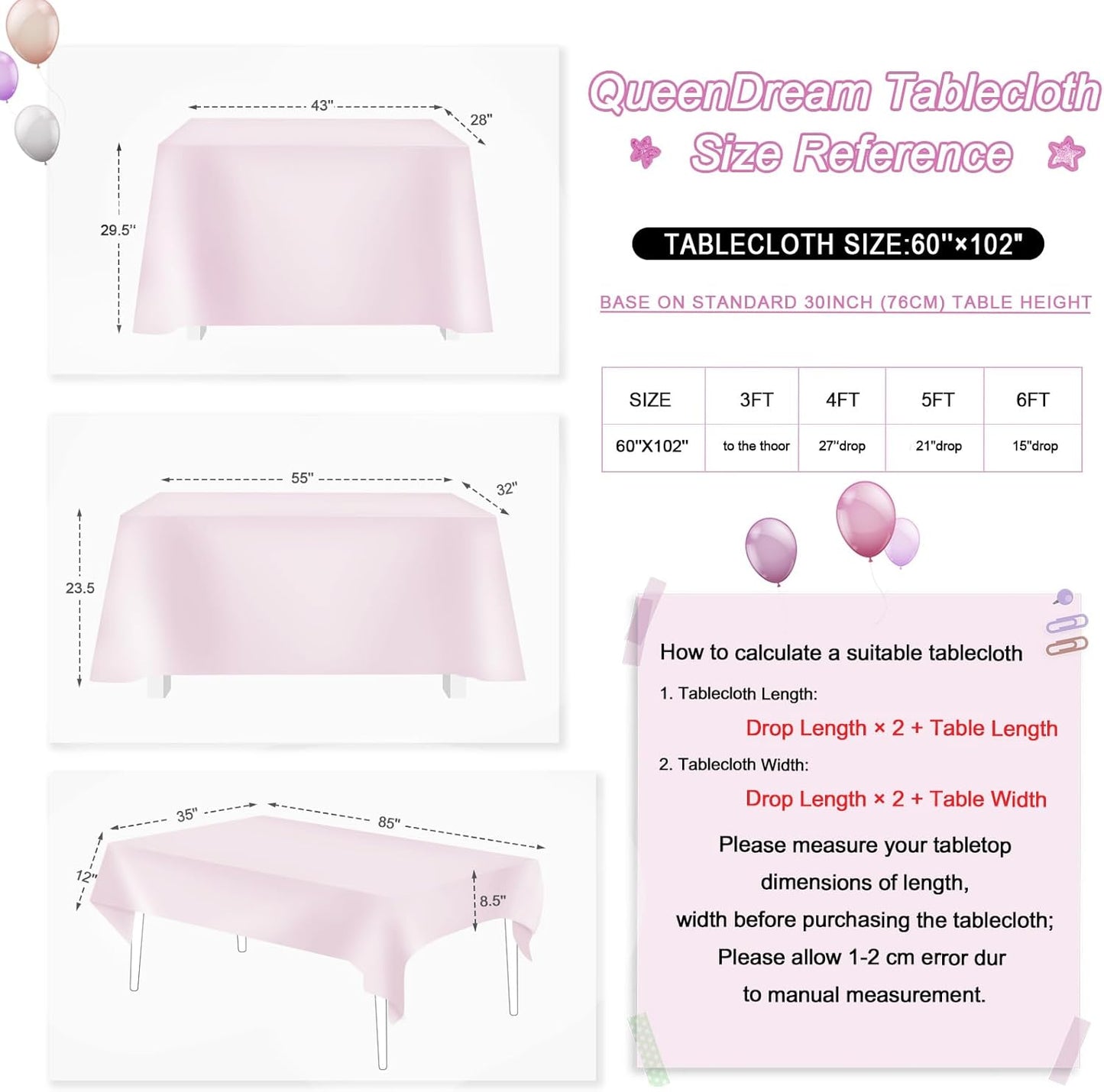 QueenDream Iridescent White Sequin Tablecloth 60 x102 Inch Mermaid Rectangle Tablecloth Overlay for Wedding Birthday Parties Decorations