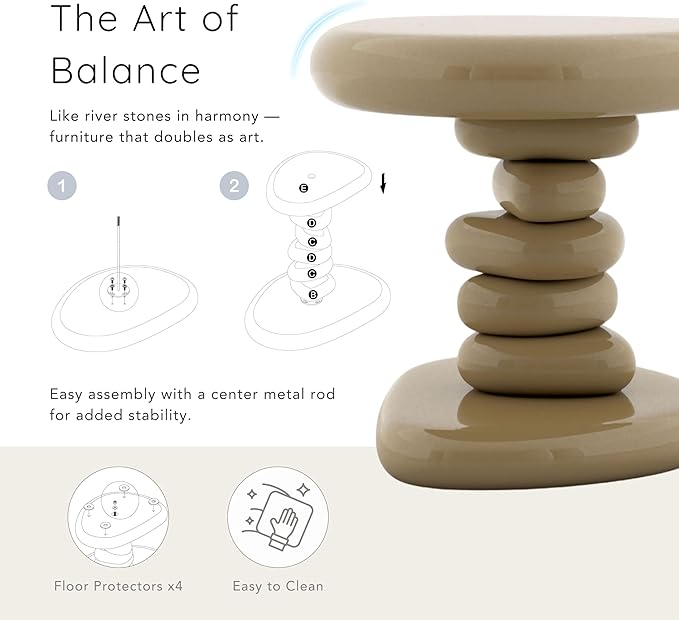 24/7 Shop at Home Kavren Modern 22-inch Oval Glossy Pedestal End Table - Image 5