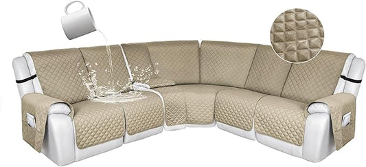 HDCAXKJ 100% Waterproof Reclining Sectional Couch Covers L Shape Recliner Sofa by HDCAXKJ