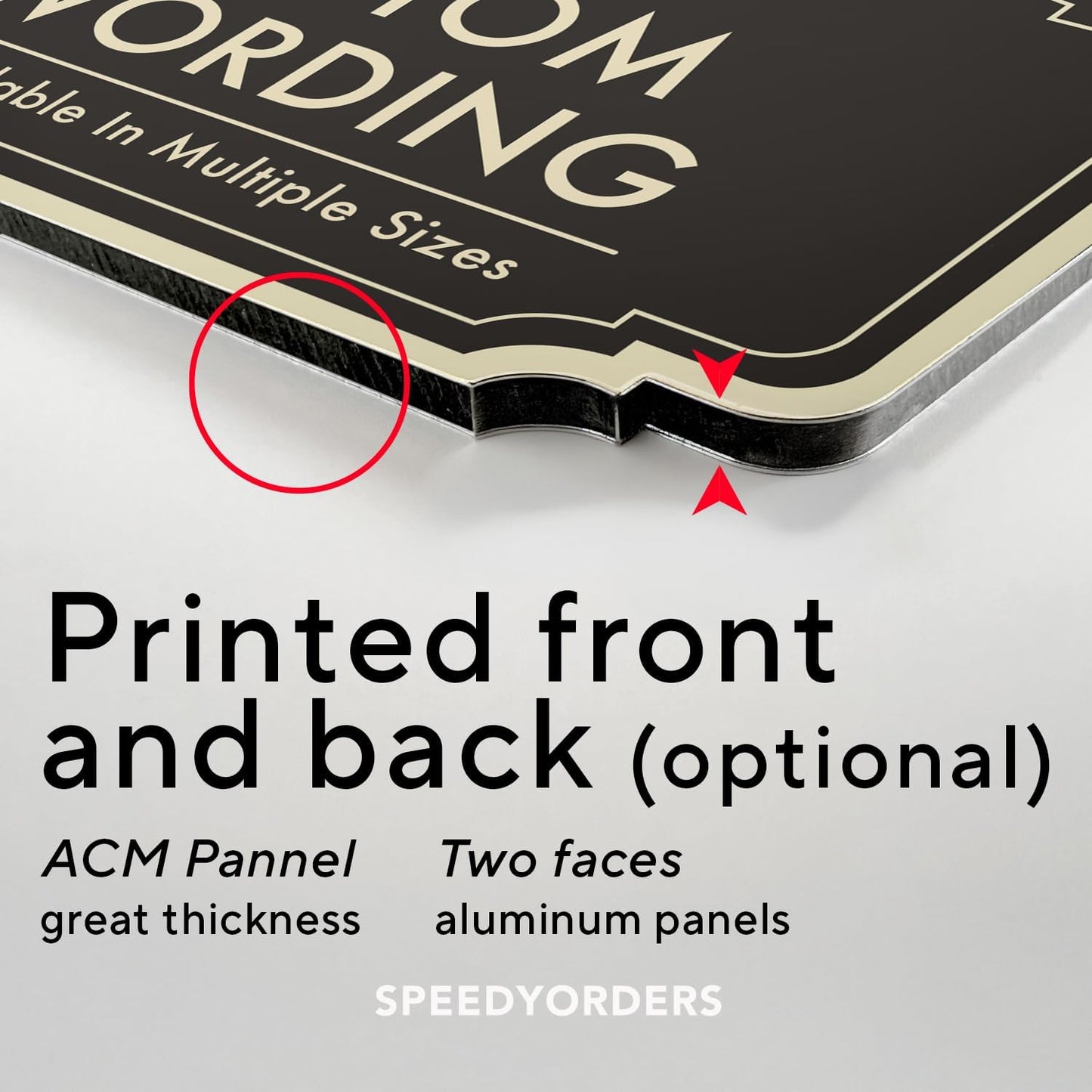 Custom Outdoor Decorative Signs, Personalized Aluminum, Waterproof USA Signs - Design 2 Black Charcoal 8x8