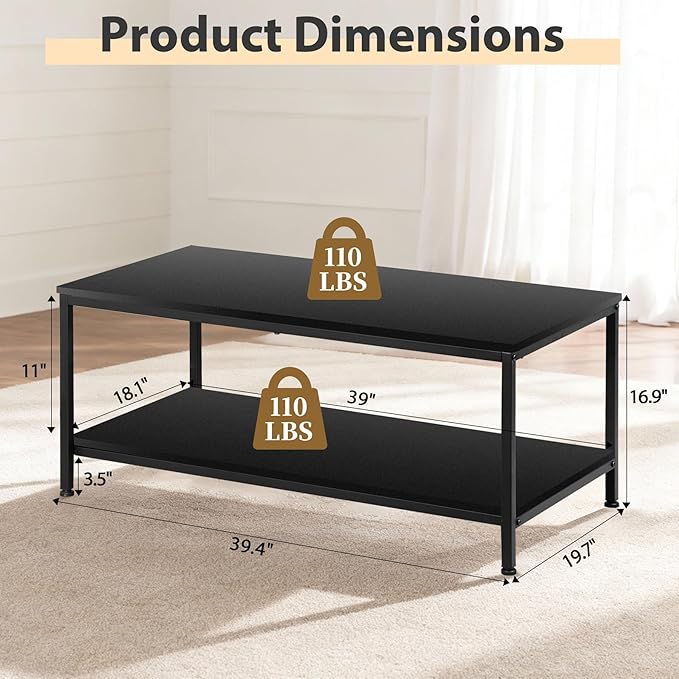 ZenStyle Industrial Coffee Table - Image 3