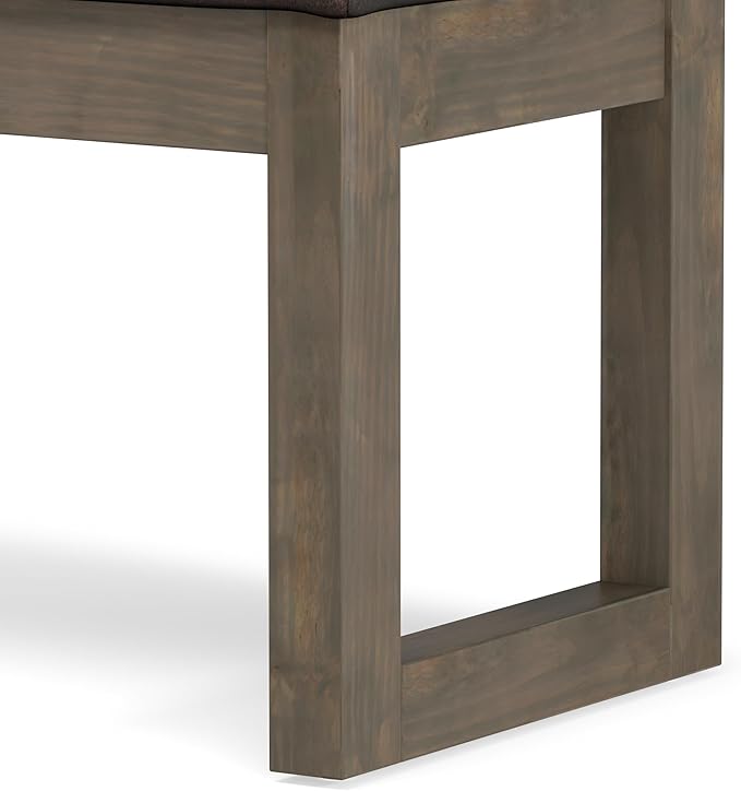 SIMPLIHOME Milltown Small Ottoman Bench - Image 9