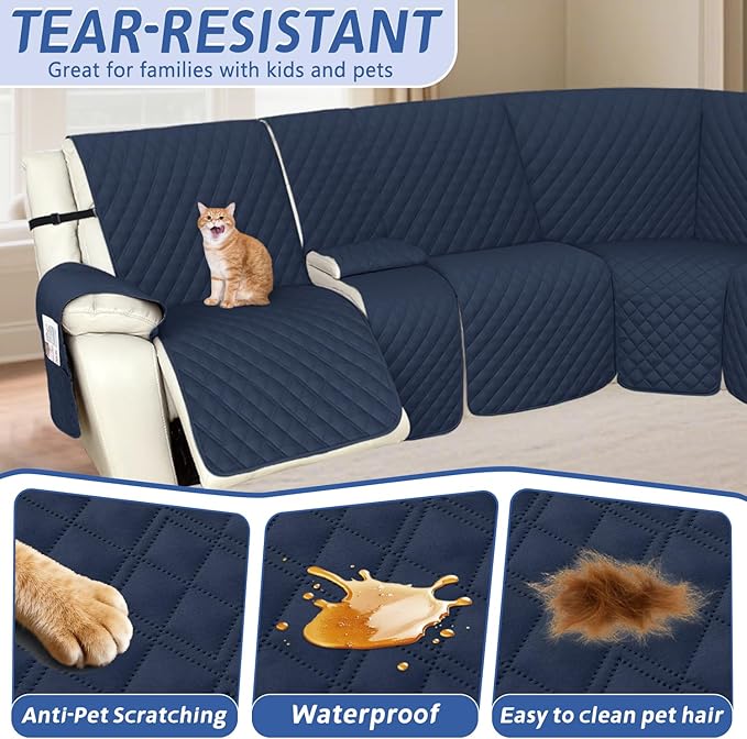 Arfntevss Recliner Sectional Couch Covers 1OO% Waterproof L Shape Sofa Cover - Image 5