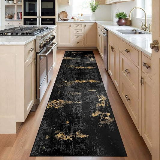 RELEANY Washable Area Rugs 2'x6' Non-Slip Modern Abstract Soft by RELEANY