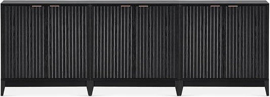 mopio Brooklyn Fluted Storage Cabinet, Modular Accent Buffet Sideboard by MopioInc
