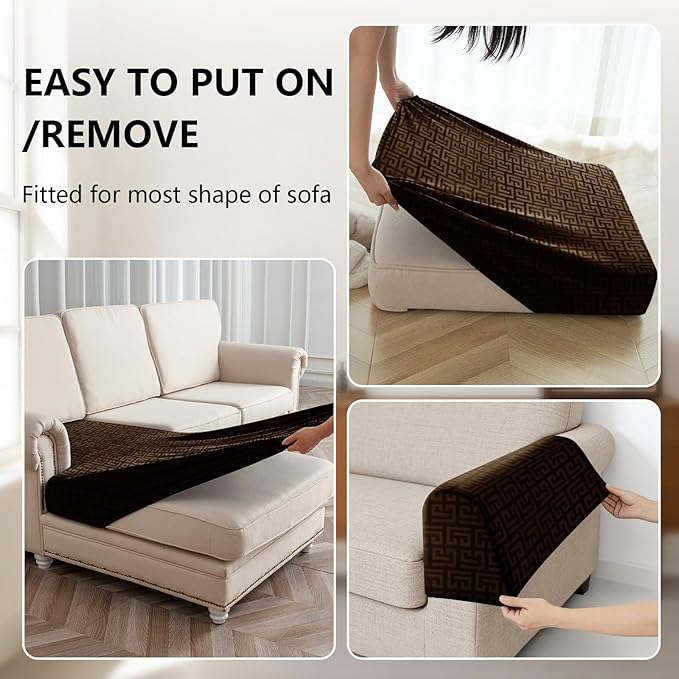 UNBBRRL 10 Pieces Stretch Sofa Cushion Covers - Image 4