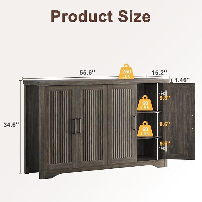 Memobarco Fluted Buffet Cabinet - Image 2