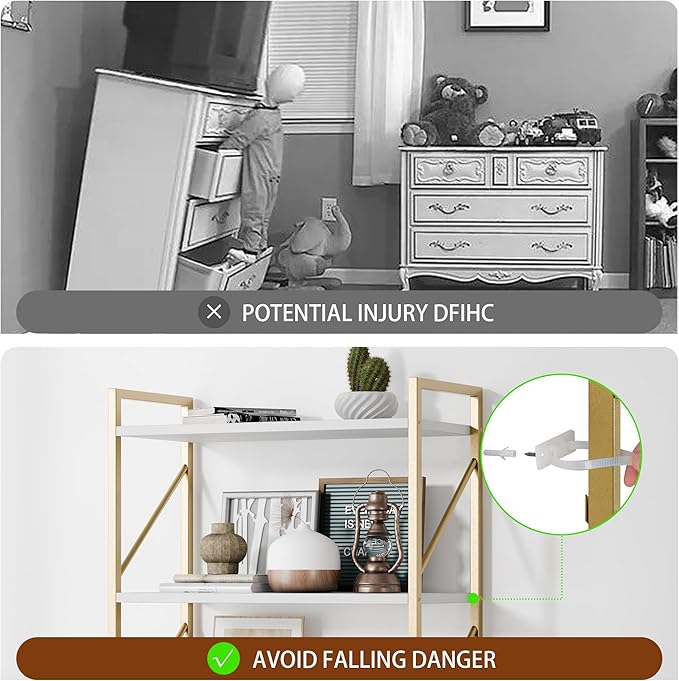 Shintenchi 2 Pieces 5 Tiers Bookshelf, Classically Tall Bookcase Shelf - Image 7