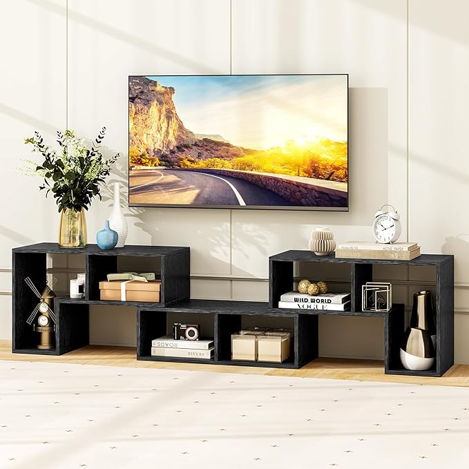 Tangkula 3 Pieces Console TV Stand, Free-Combination Entertainment Center - Image 2