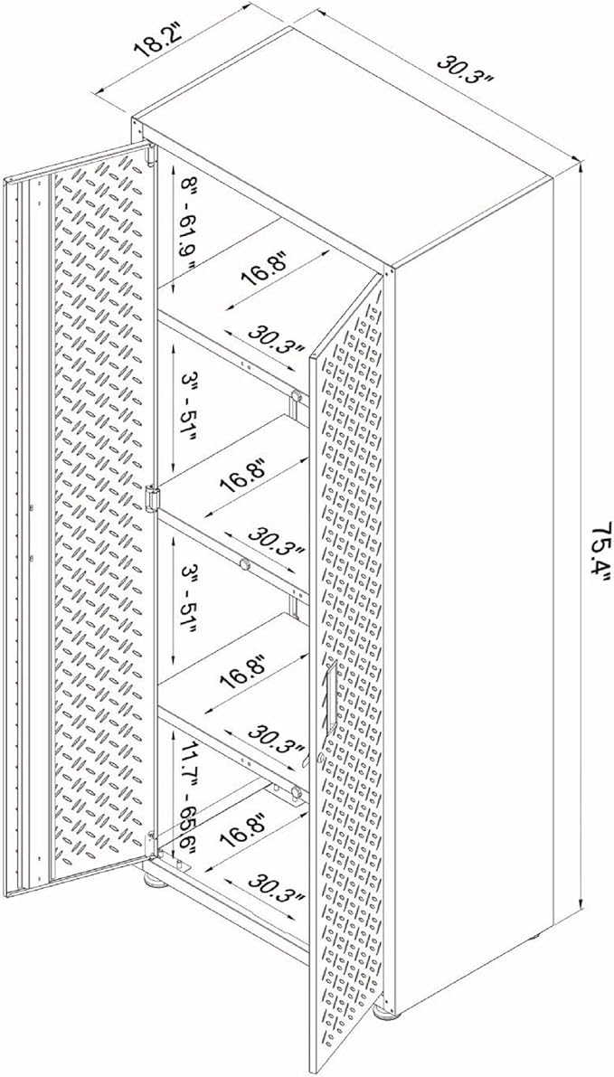Manhattan Comfort Fortress Standing Cabinet Storage - Image 3