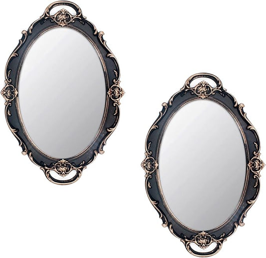Eaoundm 14.5 x 10 inchs Oval Antique Decorative Wall Mirror Vintage Hanging by Eaoundm