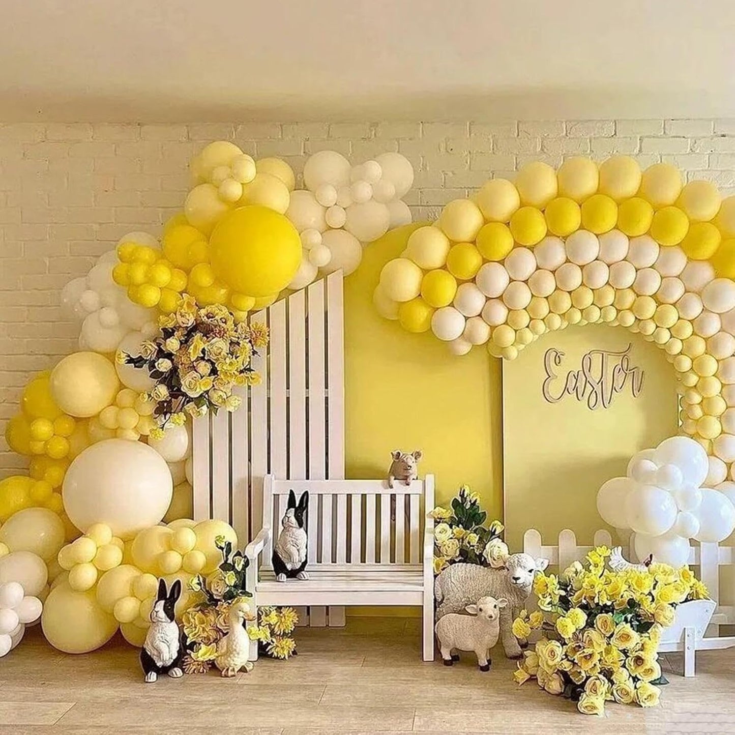 412pcs Yellow Balloon Garland Arch Kit 18 12 10 5 Inch Different Sizes Matte Latex Balloons for Baby Shower Birthday Wedding Honeybee Lemon Gender Reveal Sunflower Theme Party Decoration