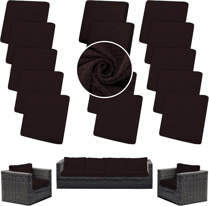 Outdoor Cushion Covers Set, Replacement by SUKAIKEQA