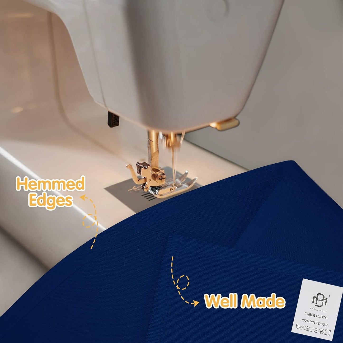 BRILLMAX 4 Pack Navy Blue Tablecloths for 6 Foot Rectangle Tables 90 x 132 Inch - 6ft Rectangular Bulk Linen Polyester Fabric Washable Cloth Cover for Wedding Reception Banquet Birthday Party