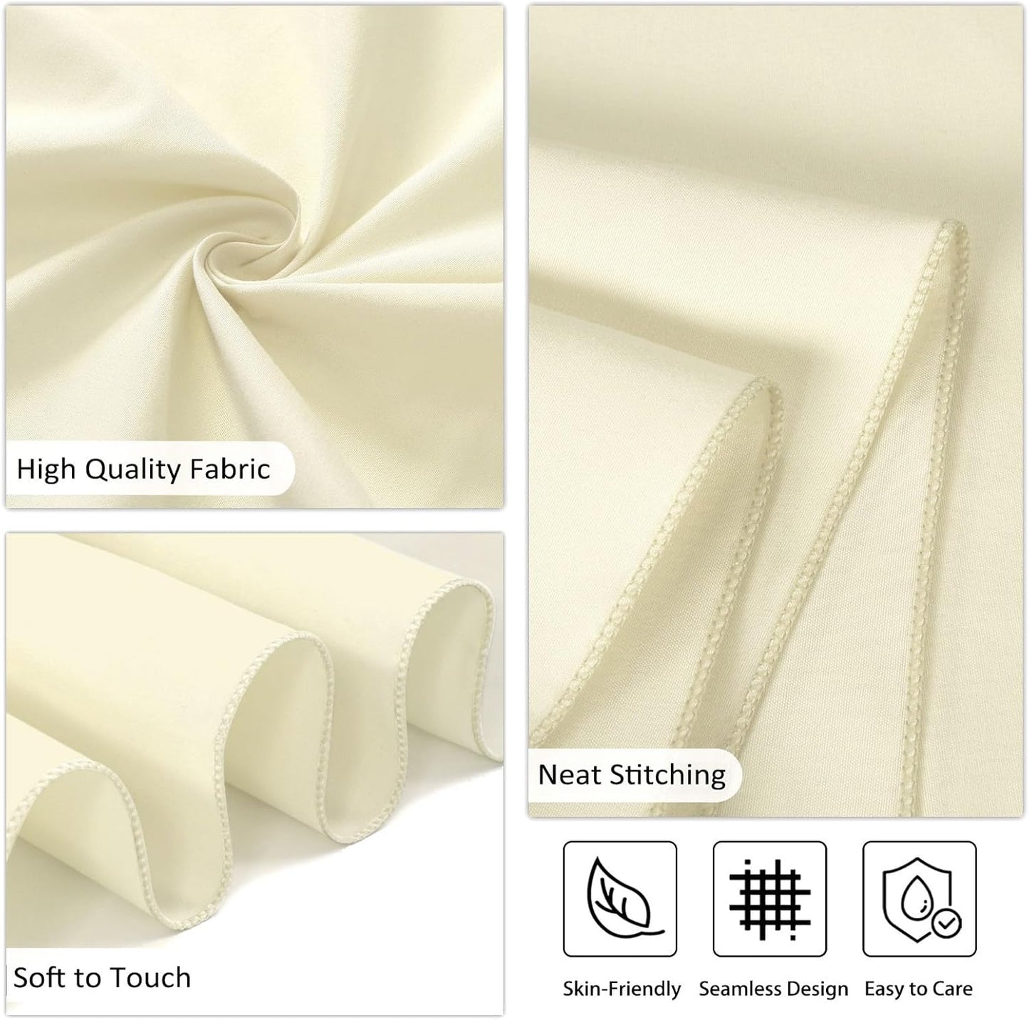 8 Pack Beige Tablecloth 60 x 126 Inch Rectangular Tablecloths for 8 Foot Rectangle Tables, Wrinkle Resistant Beige Table Cloth Washable Polyester Fabric Table Covers for Buffet Wedding Party Banquet