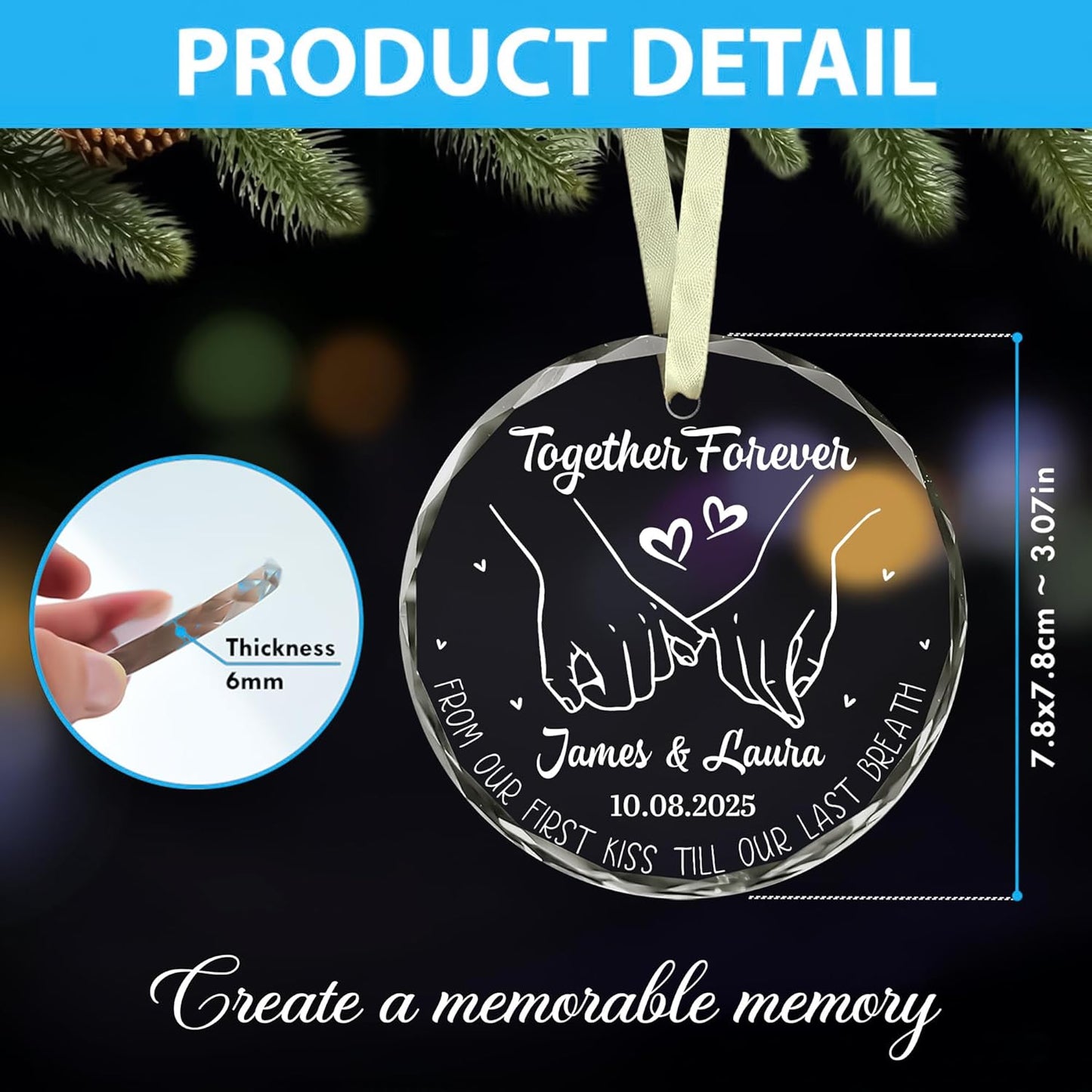 Personalized The Year We Became Mr & Mrs Christmas Ornament - Wedding Gifts For Newlywed Couple, Bride And Groom - Custom Engagement Ornament With Photo, Names, Year