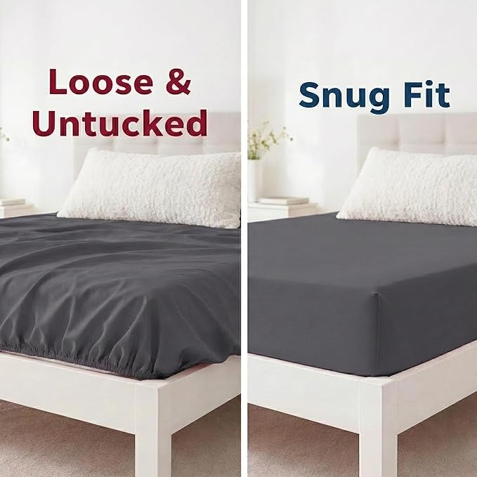 Stretchy Queen Fitted Sheet for 4 Inch Low Profile Mattress - Image 3