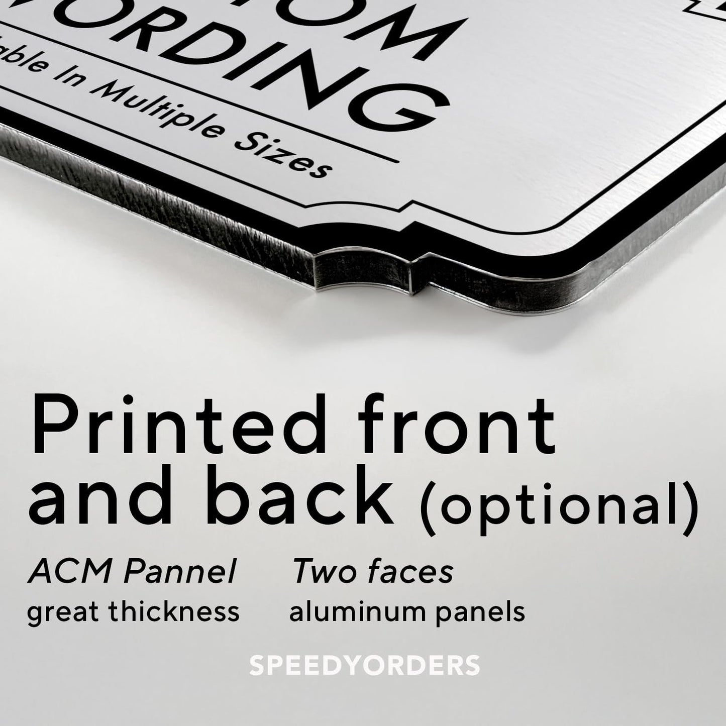 Custom Decorative Outdoor Metal Sign - Personalized Aluminum Sign, Waterproof, Design 2, Metalic Silver 24x24 In