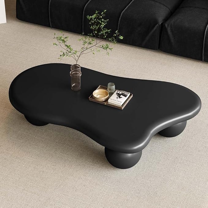 47" Cloud Coffee Table for Living Room Irregular Coffee Table Modern Low Coffee - Image 7