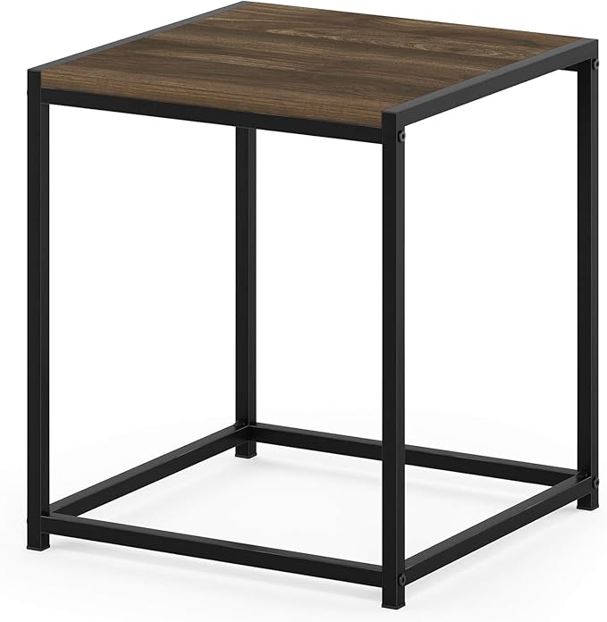 FURINNO Camnus Modern Living End Table, Columbia Walnut, 15.75 in x 15.75 in x - Image 5