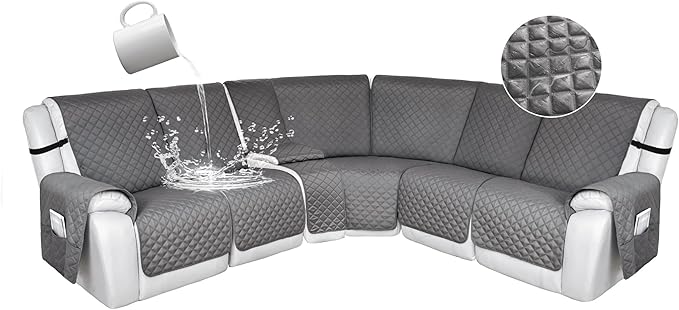 HDCAXKJ 100% Waterproof Reclining Sectional Couch Covers L Shape Recliner Sofa by HDCAXKJ