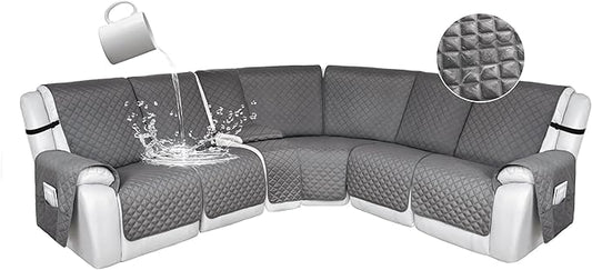 HDCAXKJ 100% Waterproof Reclining Sectional Couch Covers L Shape Recliner Sofa by HDCAXKJ