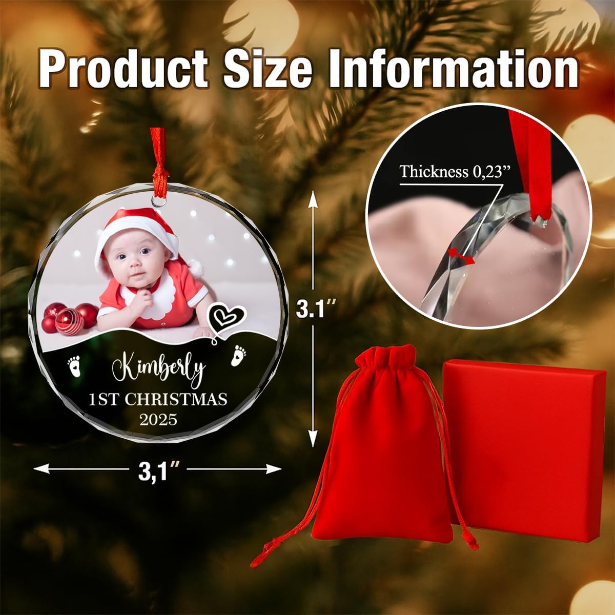 Personalized Christmas Ornaments with Names, Couple Glass Ornament, Custom Wedding Gifts for Couples 2025, Wedding Gift Ideas for Newly Wed Couple, Bride, Bridal Shower, Future Mr & Mrs (F4)