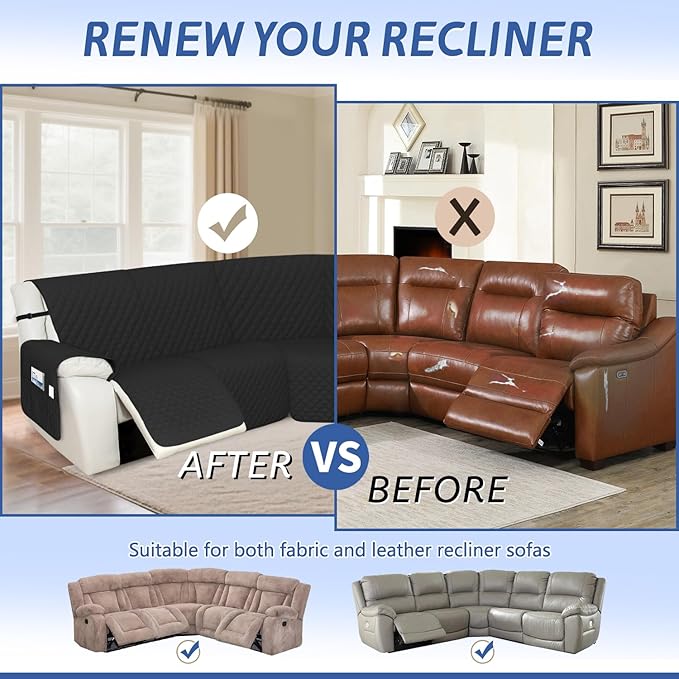 Arfntevss Recliner Sectional Couch Covers 1OO% Waterproof L Shape Sofa Cover - Image 6