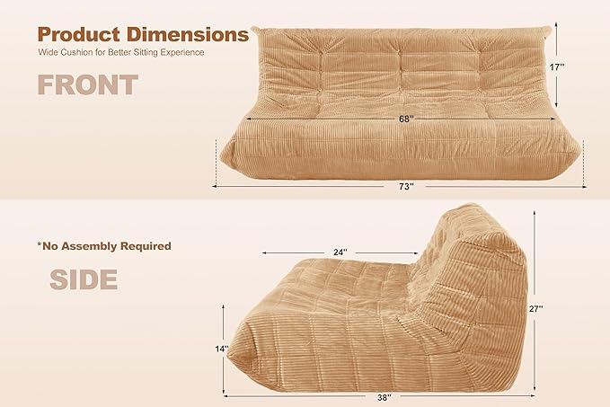 Bean Bag Chair, Giant Beanbag Chairs - Image 2