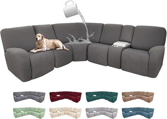100% Waterproof Sectional Recliner Couch Covers by ROFASVCO