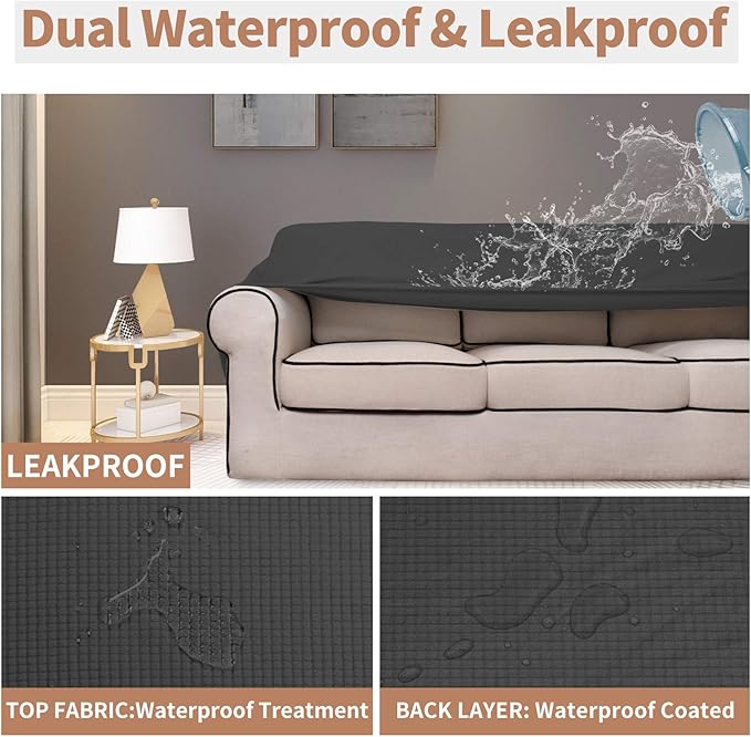 Easy-Going 100% Waterproof Chair Couch Cover, Dual Waterproof Sofa Cover - Image 3
