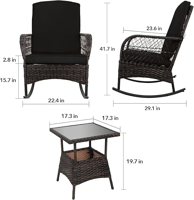LEVELEVE Patio Furniture Set Outdoor Rattan Chair Wicker Sofa Garden - Image 4