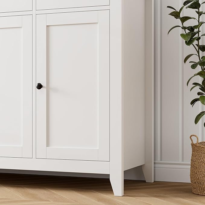 HORSTORS 55" Buffet Cabinet, Modern Farmhouse Sideboard Buffet - Image 7