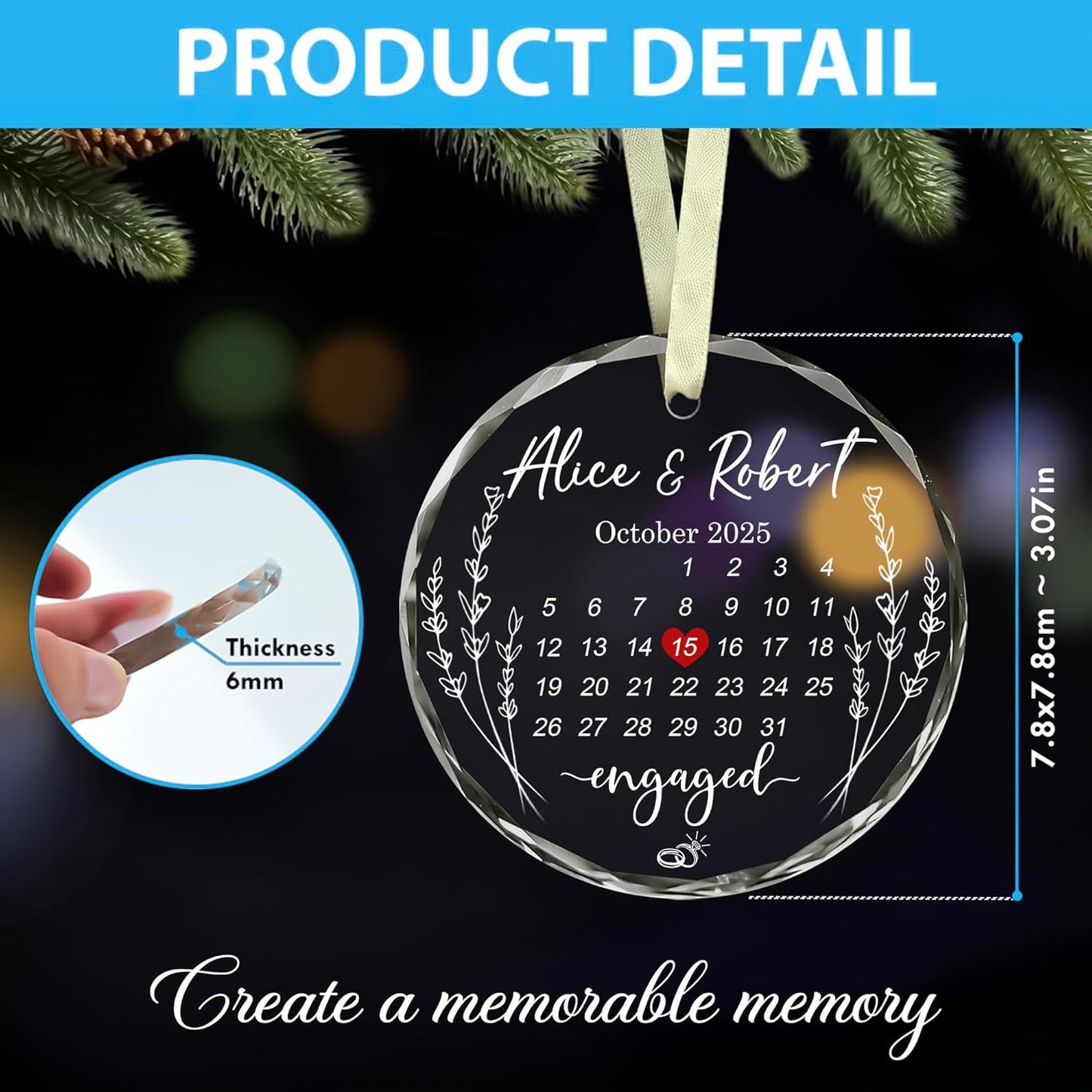 Personalized The Year We Became Mr & Mrs Christmas Ornaments - Wedding Gifts For Newlywed Couple, Bride And Groom - Gifts For Newlywed Couples - Happy Engagement Gift