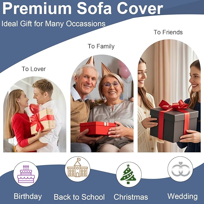 VClife Bohemian Couch Covers for Dog, Anti Slip Sofa Cover for Sectional Couch - Image 8