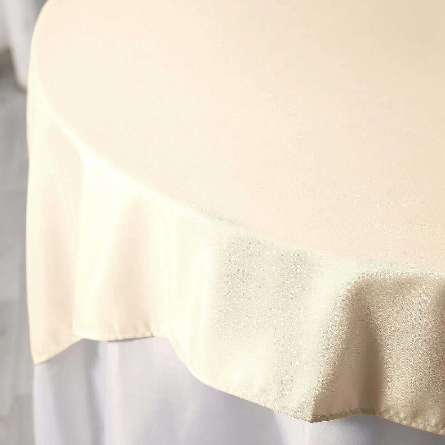 Efavormart 70" Square Linens Beige Wholesale Linens Polyester Square Linen Tablecloth for Wedding Banquet Party Restaurant
