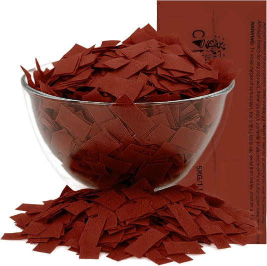 Ultimate Confetti, Rectangular Biodegradable Confetti - Maroon Fluttering Tissue Paper Confetti for Cannon and Launcher use - Wedding Confeti, Birthday, Parties and Live Events - 1 lb, 16 oz