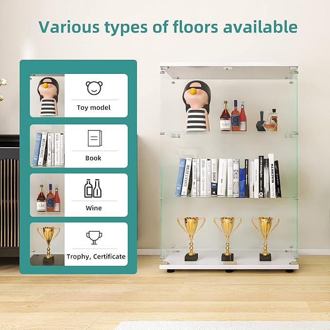 LFT HUIMEI2Y Glass Display Cabinet 3-Shelf - Image 4