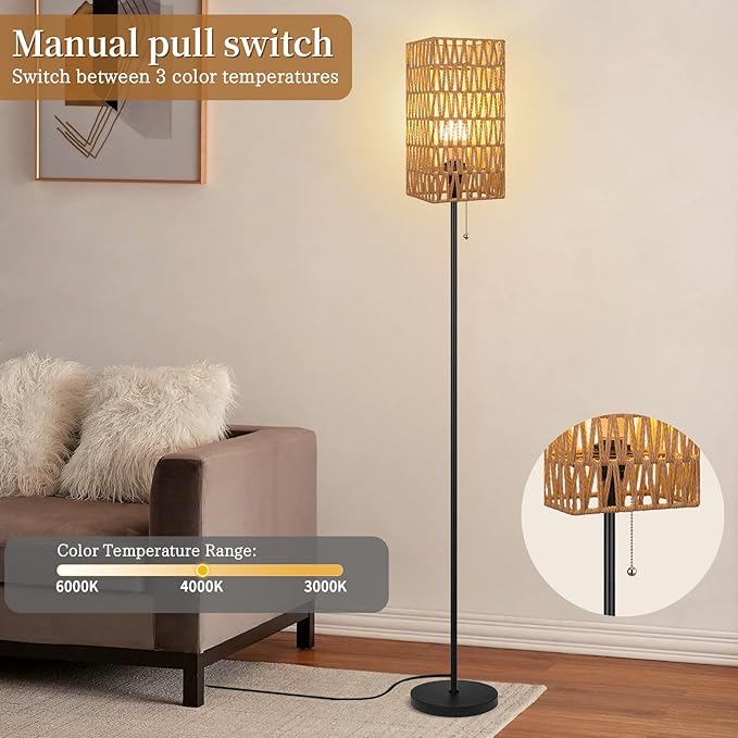 Ruiever Floor Lamp for Living Room, Farmhouse Floor lamp, Modern Standing lamp - Image 7