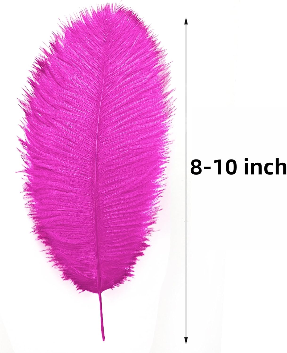 Ballinger Fuchsia Large Ostrich Feathers - 24pcs 8-10inch Hot Pink Feathers for Party Centerpieces, Flower Arrangement and Home Decor