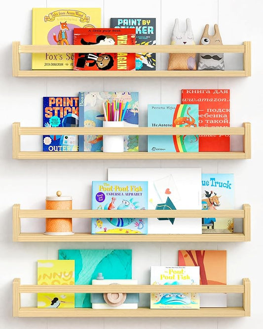 Forbena Natural Wood Nursery Bookshelves by Forbena