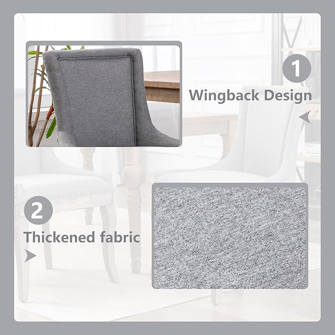 Modern Dining Chairs Set of 4, High Back Dining Chairs Side Chairs - Image 5