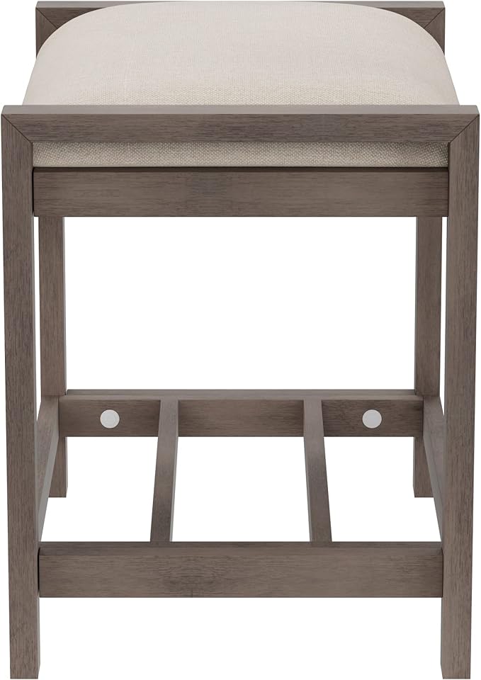 Hillsdale Furniture Amelia Vanity Stool, Antique Gray - Image 11