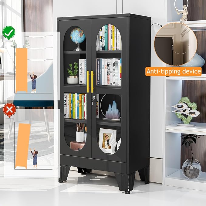 PAOFIN 47" H Locking Display Cabinet - Image 6