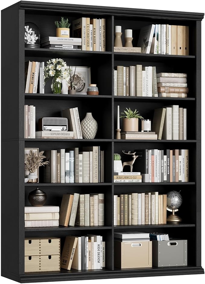Rresyet 71.8" L *47.2“W Wooden Bookcase and Bookshelf – Extra Large Bookshelf - Image 7