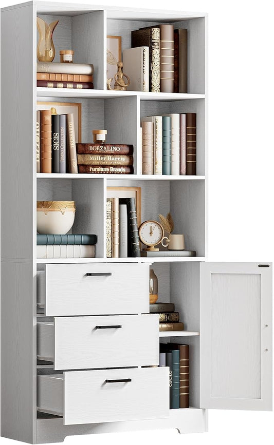 IRONCK Bookshelf, 70.9 Inch Tall Bookcase, 3-Tier Bookshelves by IRONCK