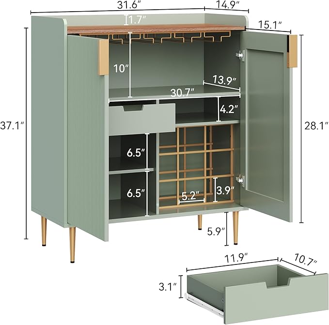 ARTPOWER Coffee Bar Cabinet - Image 2