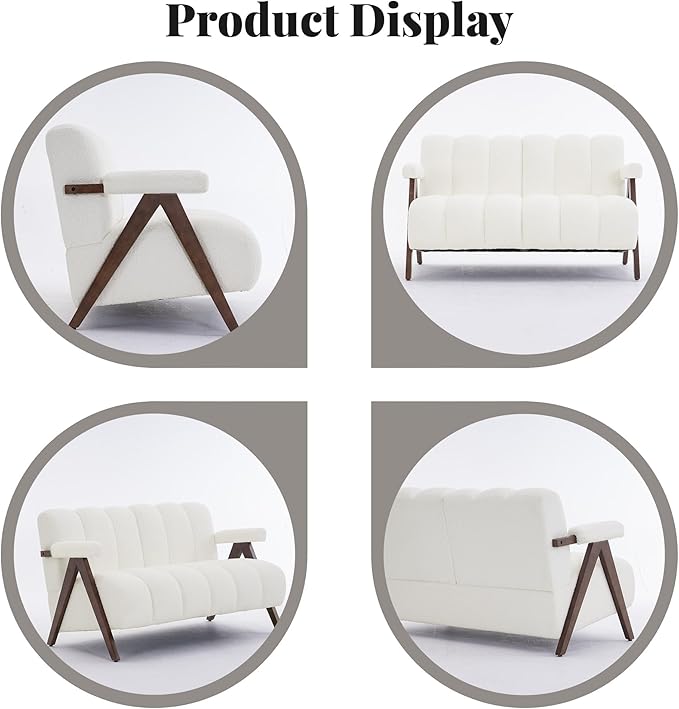 Mid Century Modern Accent Chair Loveseat Sofa - Image 6