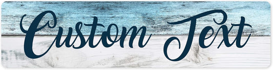 Custom Sign, Custom Street Sign, Ideal Chritmas Gift, 11 Font Colors, 13 Font Styles, 4 Hole Options, 22 Sizes, 3x12 Inches, Rust Free DiBound, Fade Resistant, Made in USA by My Sign Center (Coastal)