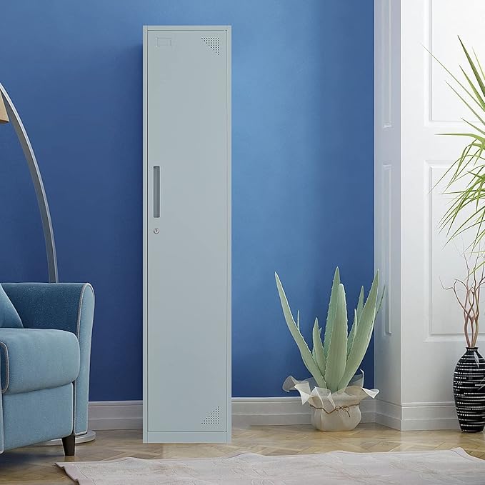 Metal Locker for Home, Dressing Room, Lockable Locker Cabinet - Image 8